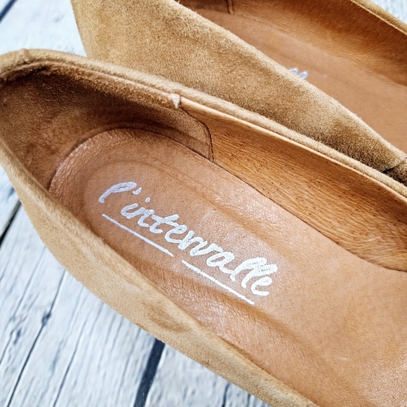 L'INTERVALLE | suede leather chunky block heel pointed toe pumps shoes - Picture 11 of 11